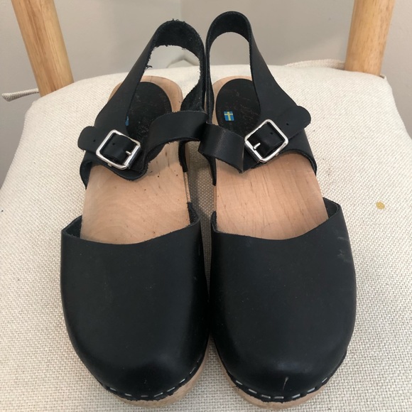 Lotta From Stockholm Black Leather Clogs - Picture 3 of 9